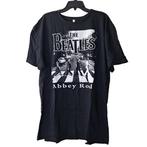 The Beatles Black Abbey Road Graphic Tee Unisex Size 2XL‎